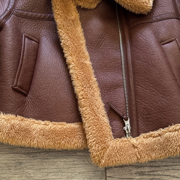 AVEC LES FILLES ANTHROPOLOGY VEGAN LEATHER MOTO JACKET - Picture 5 of 8